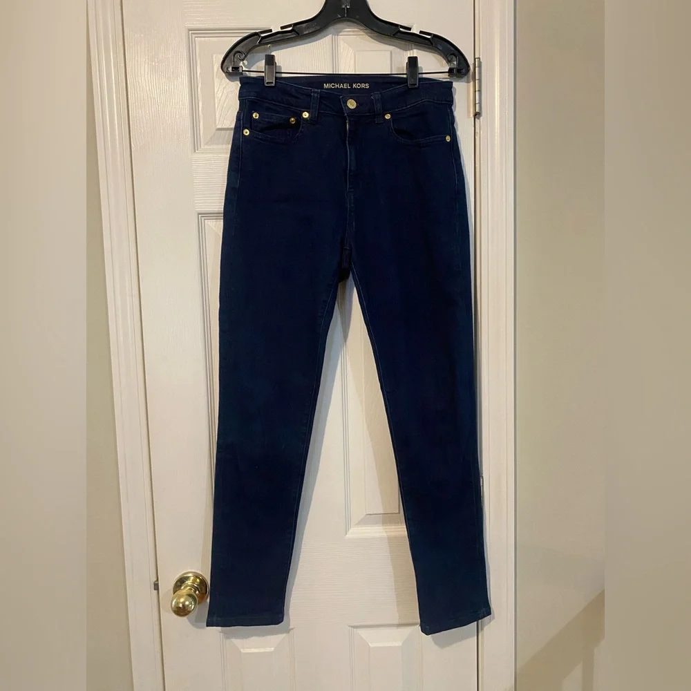 Michael Kors High Rise Skinny Jeans Dark Wash 6